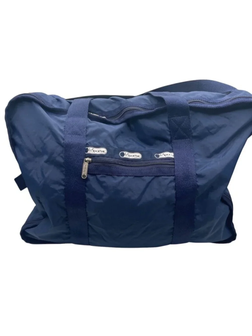 LeSportsac Large Weekender Duffle Bag Navy Blue Lightweight Shoulder Strap